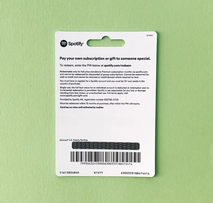 a spotify gift card
