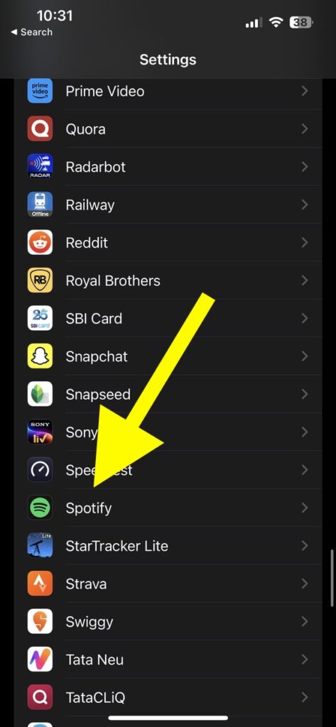 spotify settings iphone